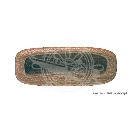 Poignée teck ovale 81 mm