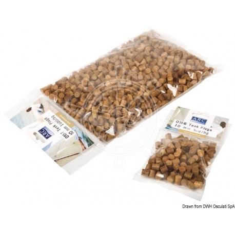 Bouchon teck 6/8/10mm 50 pièces