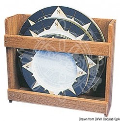 Range-assiette teck p. 12 assiettes