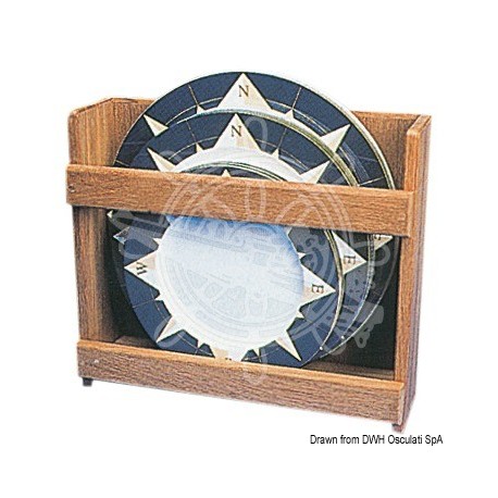 Range-assiette teck p. 12 assiettes