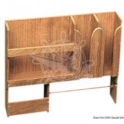 Range-assiettes teck 490x106x425 mm