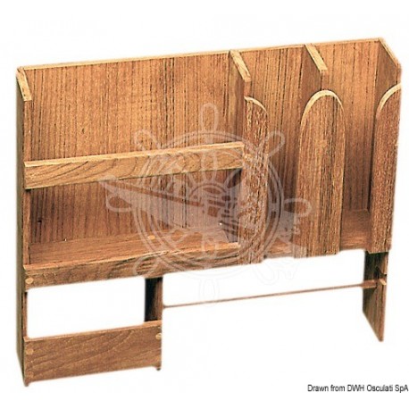 Range-assiettes teck 490x106x425 mm