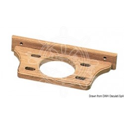 Porte-verre/brosse teck 206x89x37 mm