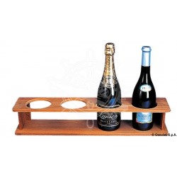 Support teck p. 4 bouteilles 560x115x105 mm