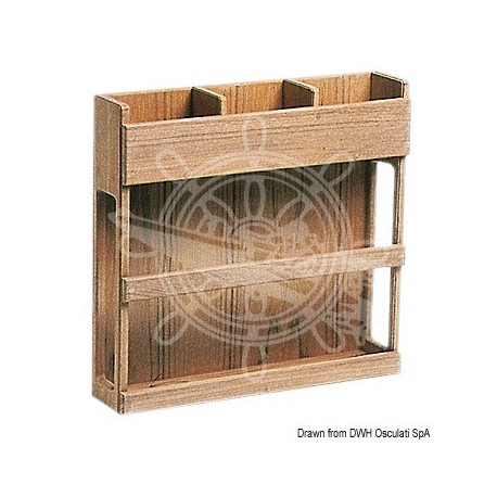 Range-cartes nautiques teck