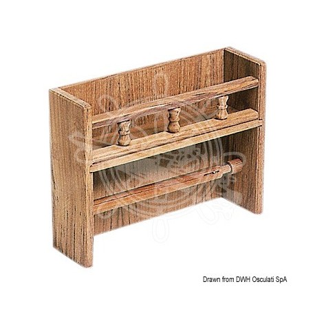 Porte-essuie tout teck 327x90x250 mm