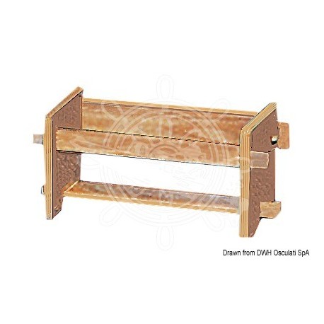 Etagère cassettes stéréo teck