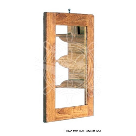 Miroir p. toilettes teck 275x375 mm