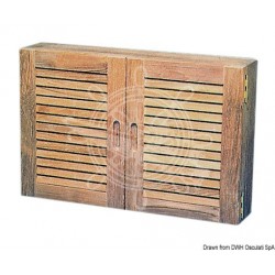 Armoire teck 2 portes 56x38x11 cm