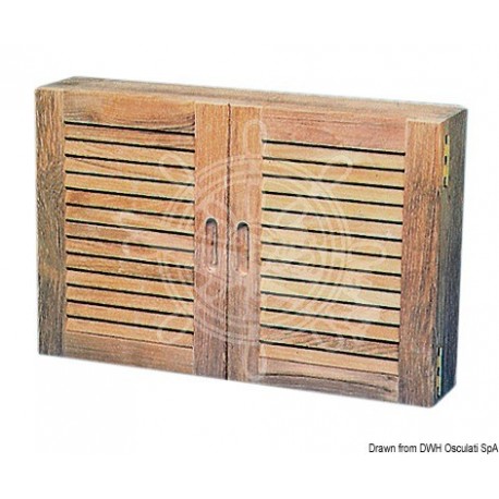 Armoire teck 2 portes 56x38x11 cm