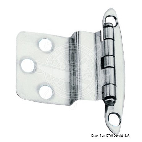 Charnière inox 57x44 mm