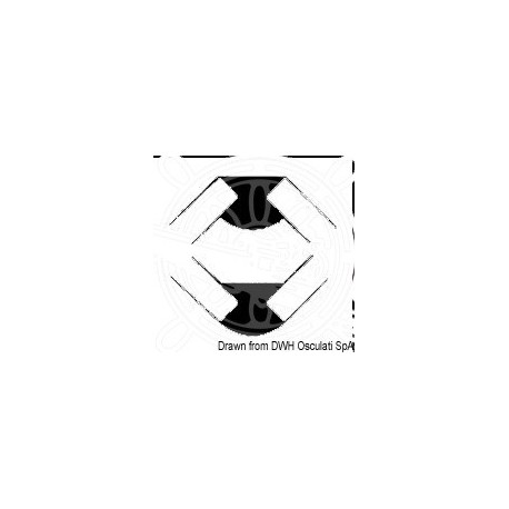 Profilé en teck 42 x 15 x 15