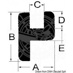 Profilé en teck 43x32x10x15x18
