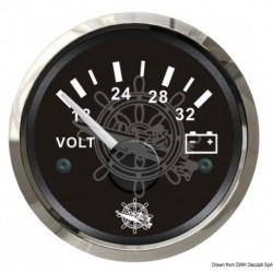Voltmètre 18/32 V noir/polie