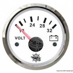 Voltmètre 18/32 V blanc/polie