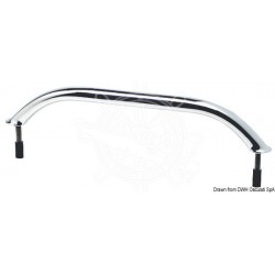 Main-courante ovalisée AISI316 vis au dehors 220mm