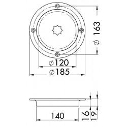 Trappe d'inspection AISI 316 passage 203 mm