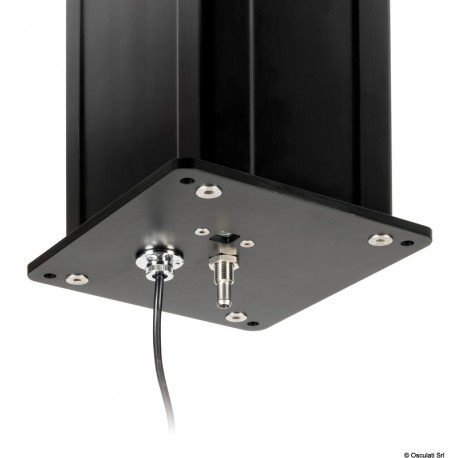 PIED DE TABLE NOIR ELECTRIQUE CARRE EN ALUMINIUM Dudge 77 24V